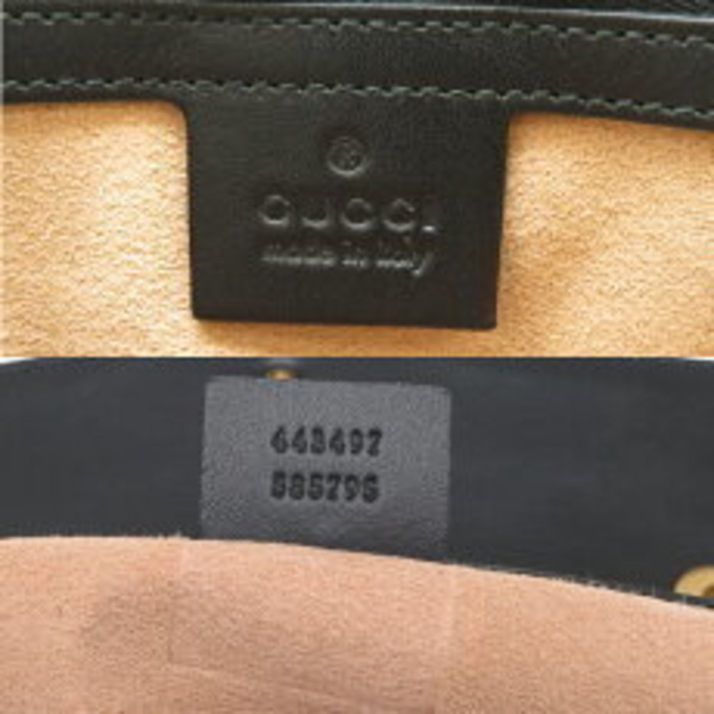 Gucci Black Marmont GG Leather Bag Shoulder - Picture 7 of 9